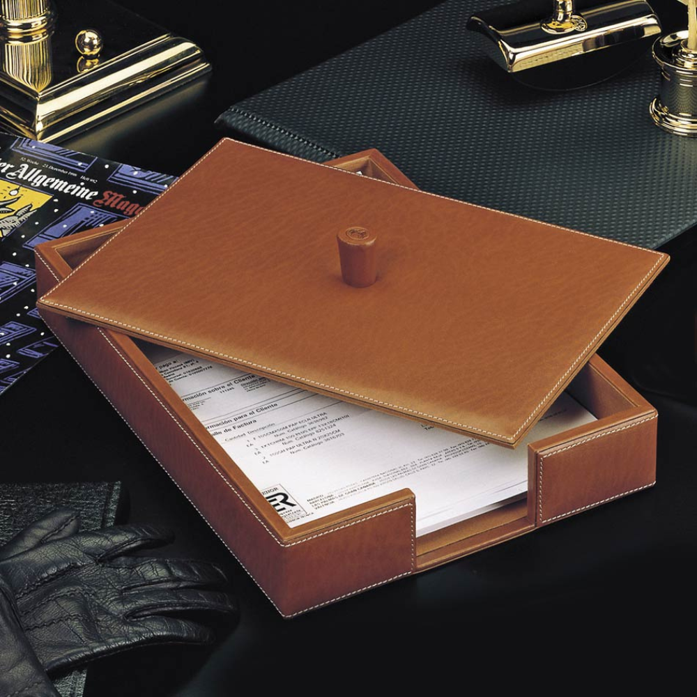 Bandeja de piel para documentos El Casco
