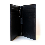 Tarjetero de piel con soporte para pluma Montegrappa