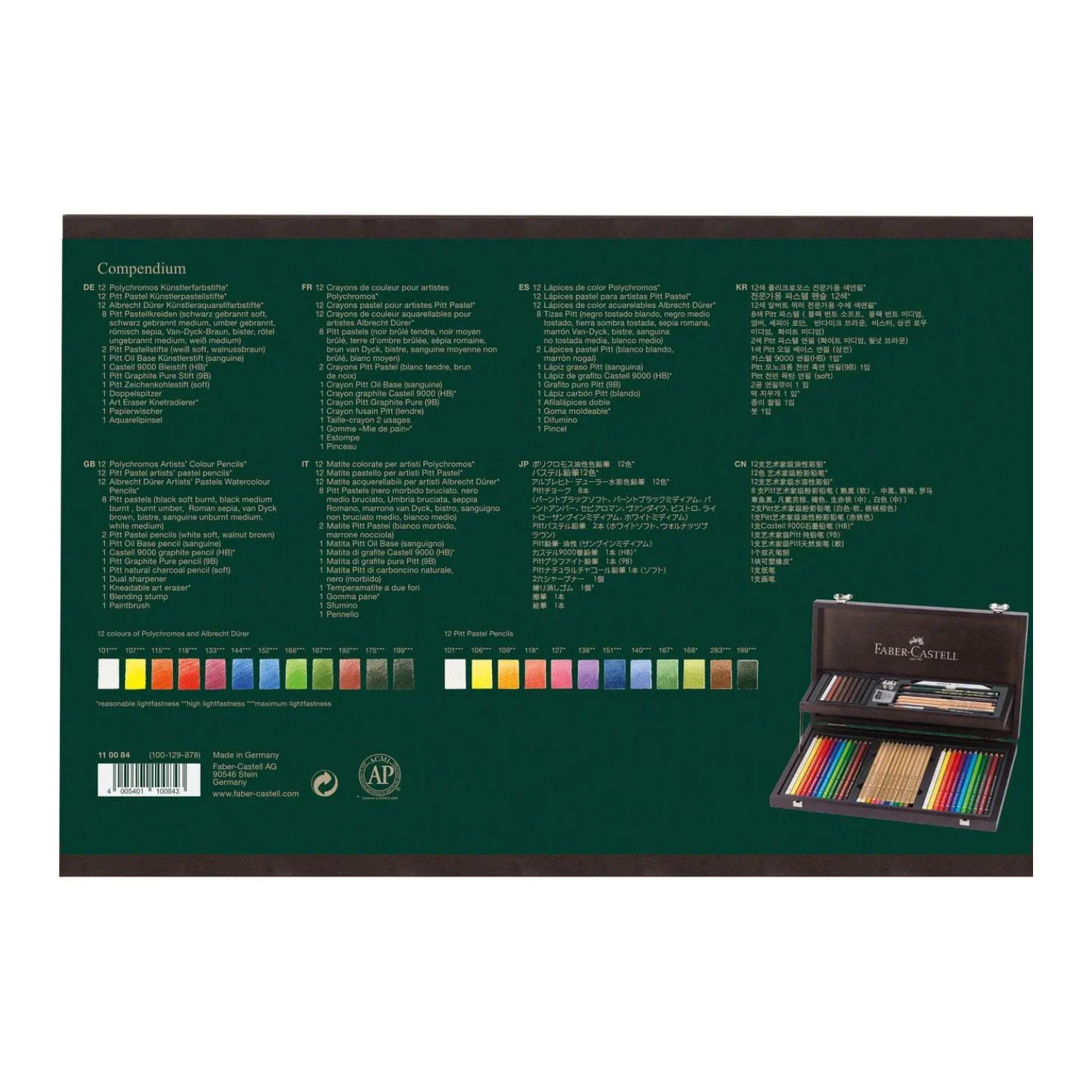 Caja De Madera Compendium Art & Graphic Faber Castell