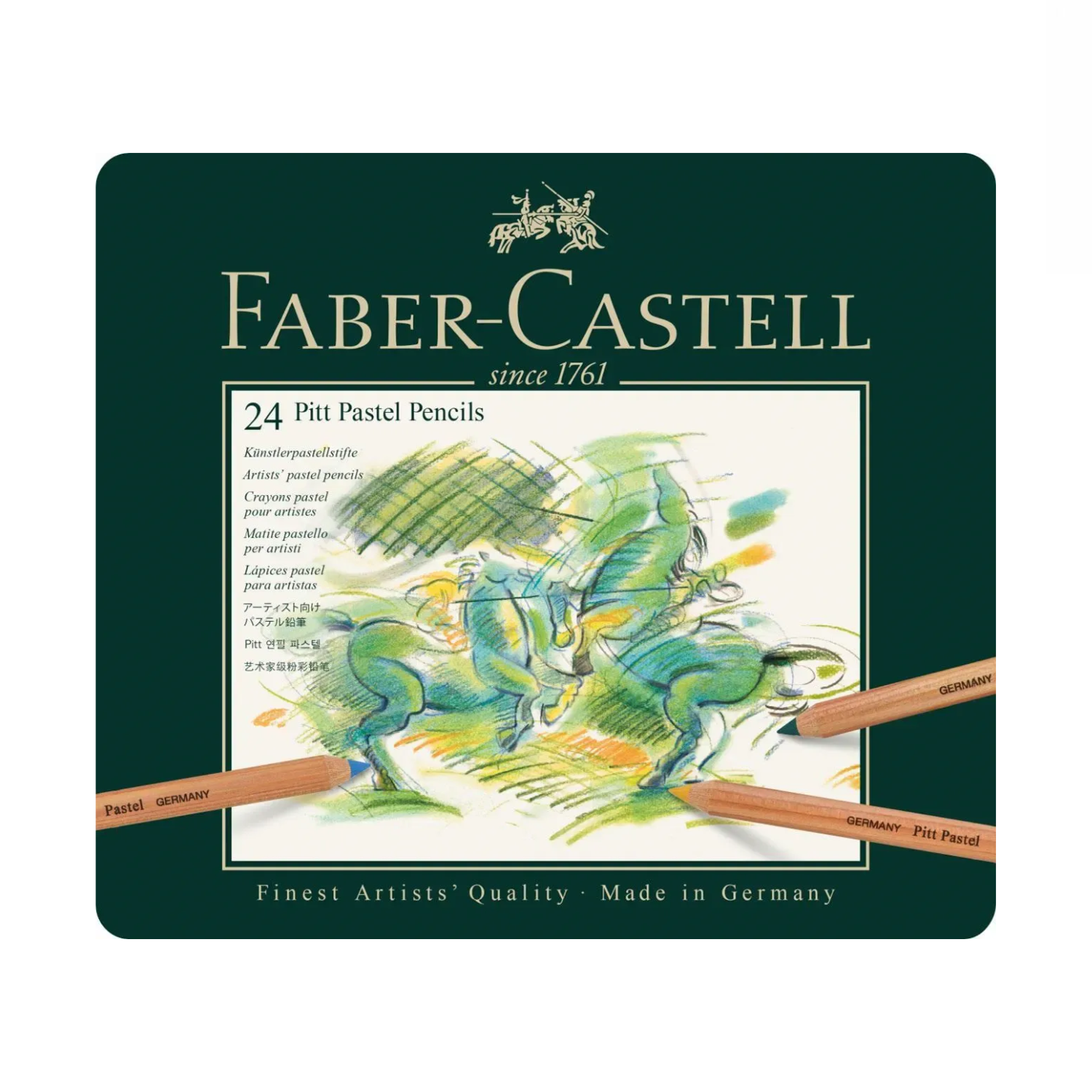 24 Lápices de Color Pastel Pitt Faber-Castell