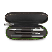 Estuche Bentley de piel para dos plumas Graf Von Faber Castell