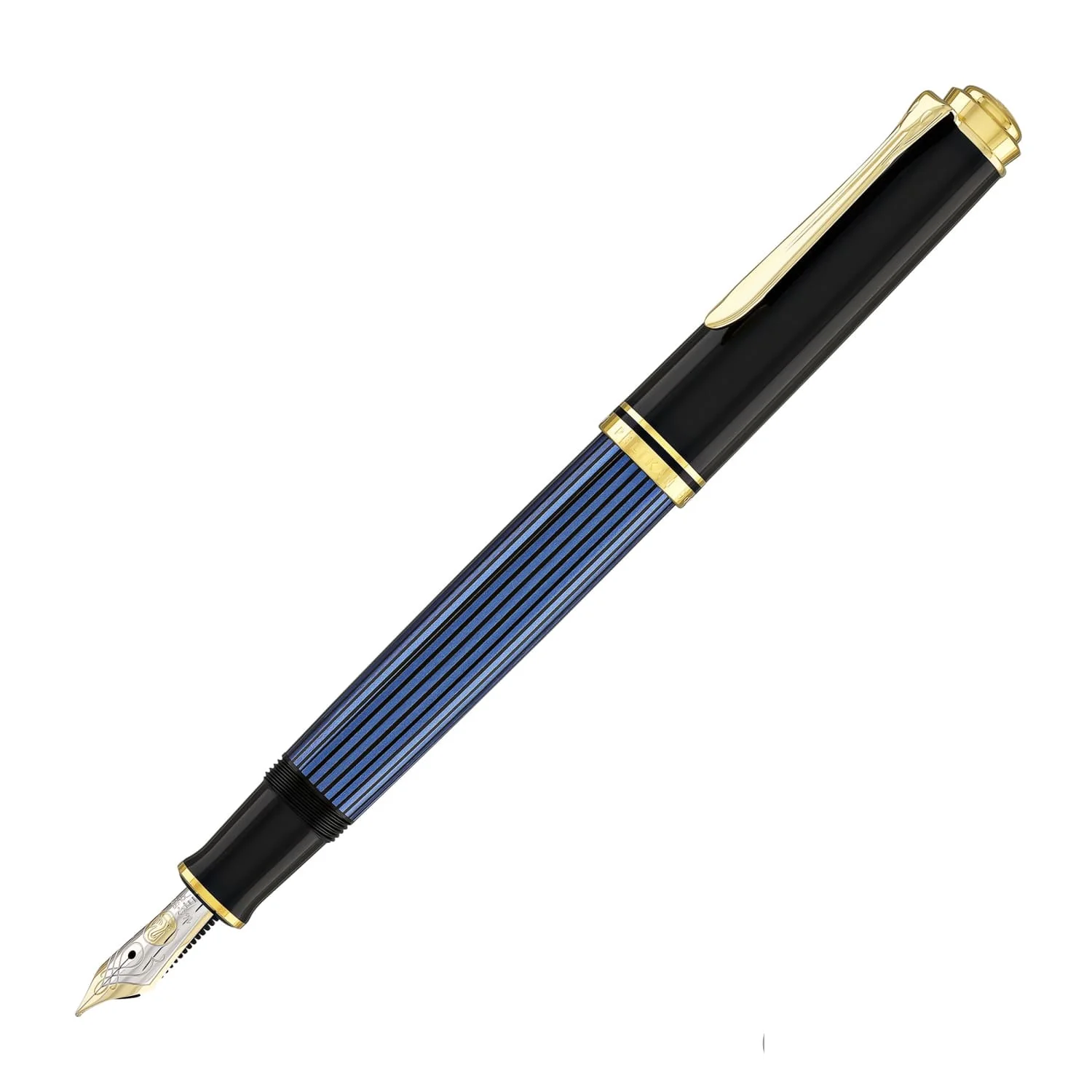 Pluma Fuente Souverän 400 Black-Blue Pelikan