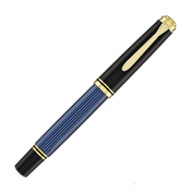 Pluma Fuente Souverän 400 Black-Blue Pelikan