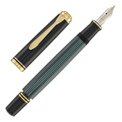 Pluma Fuente Souverän 400 Black-Green Pelikan