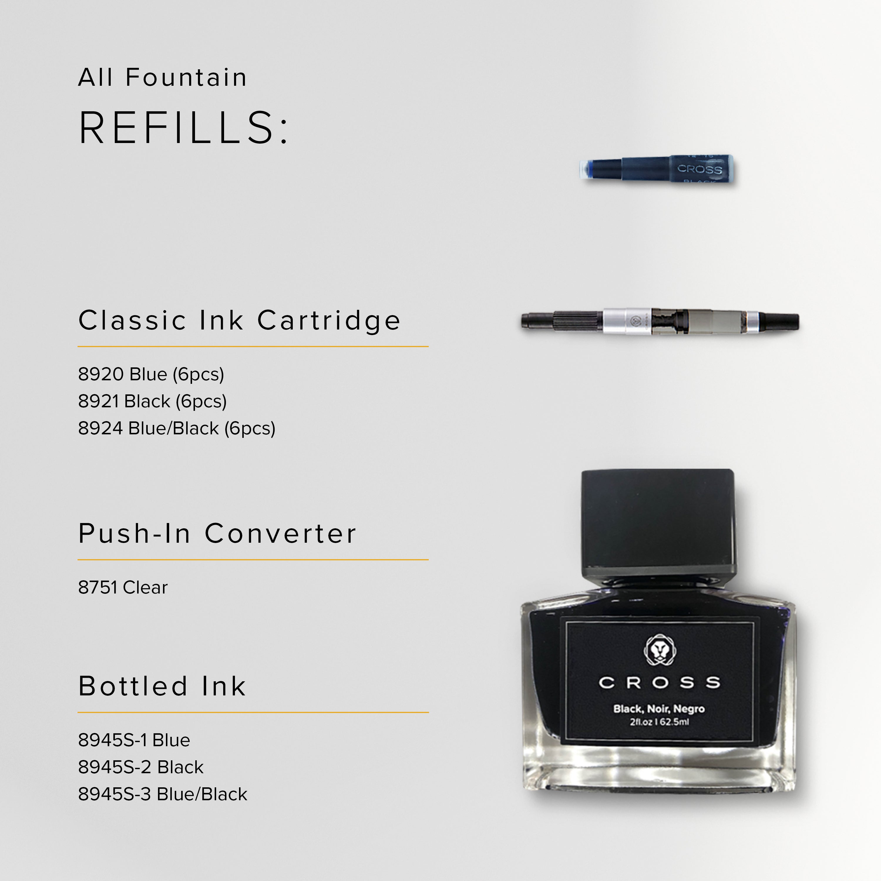 Convertidor para Pluma Fuente Cross