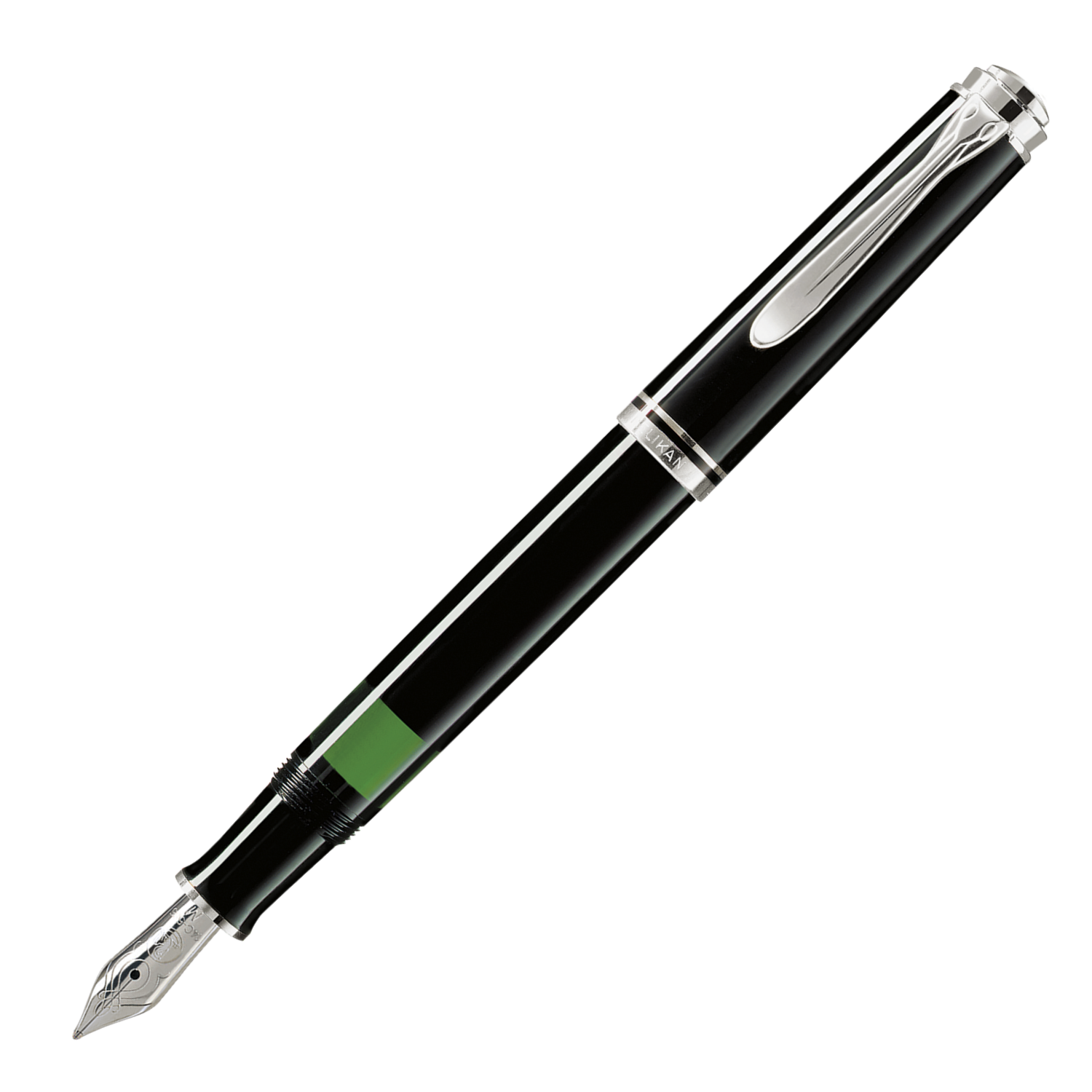 Pluma Fuente Souverän 405 Black-Silver Pelikan