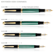 Pluma Fuente Souverän 400 Black-Blue Pelikan