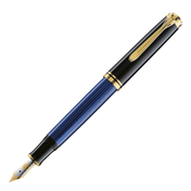 Pluma Fuente Souverän 400 Black-Blue Pelikan