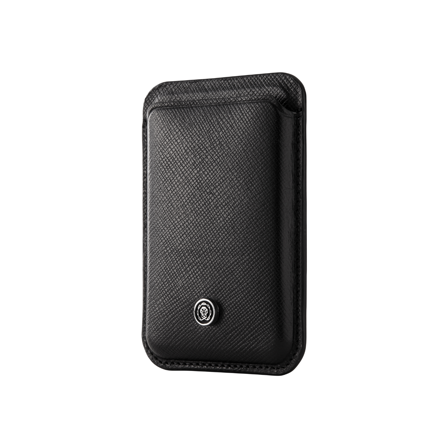 Tarjetero magnético de cuero negro Cross