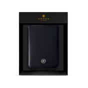 Tarjetero magnético de cuero negro Cross