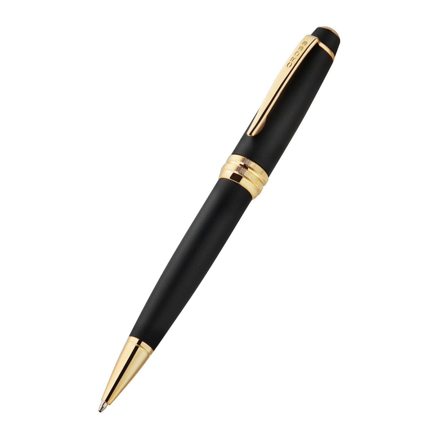 Bolígrafo Bailey Negro con PVD de Oro Cross