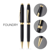 Foundry Glossy Black Gold PVD Cross