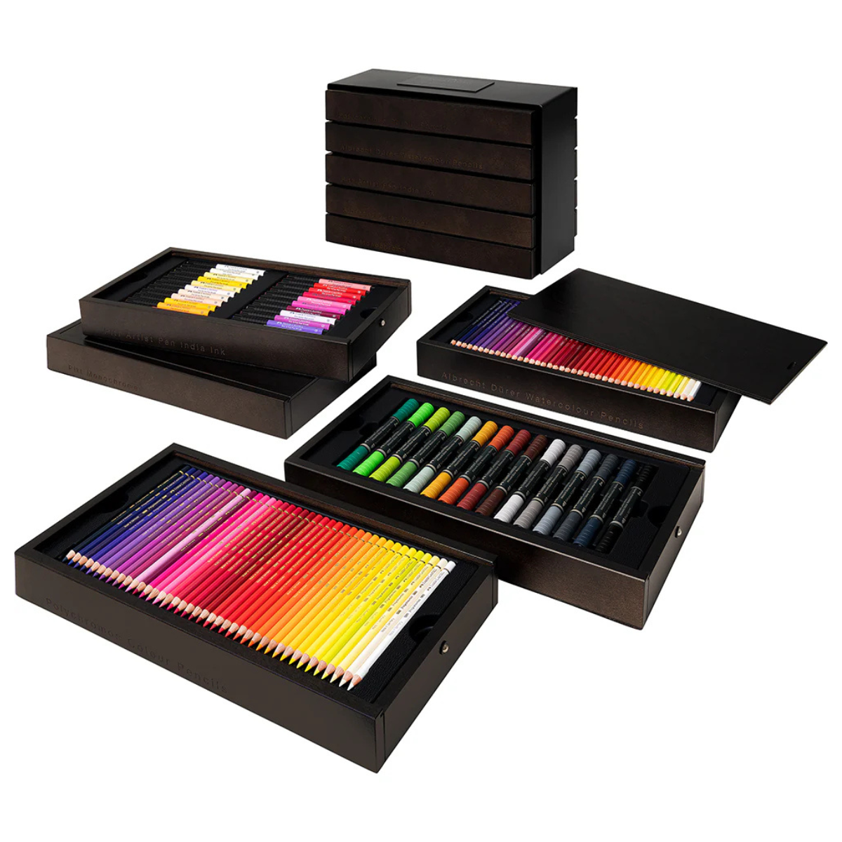 Set de Lápices de Arte con Cajonera de Madera Faber Castell
