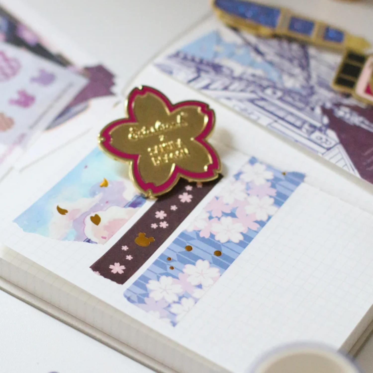 Sakura Street Flower Lapel Pin Esterbrook