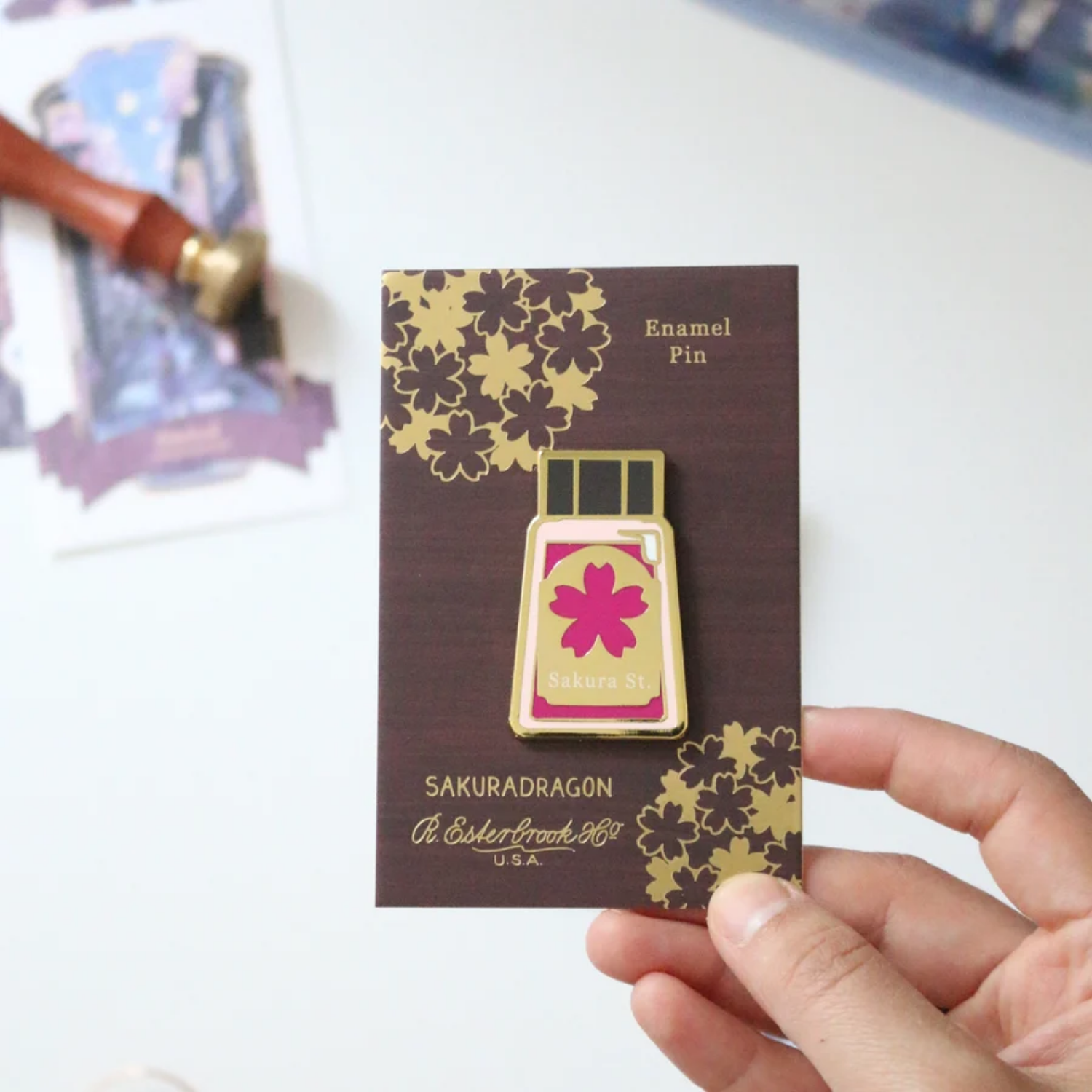 Sakura Street Ink Lapel Pin Esterbrook