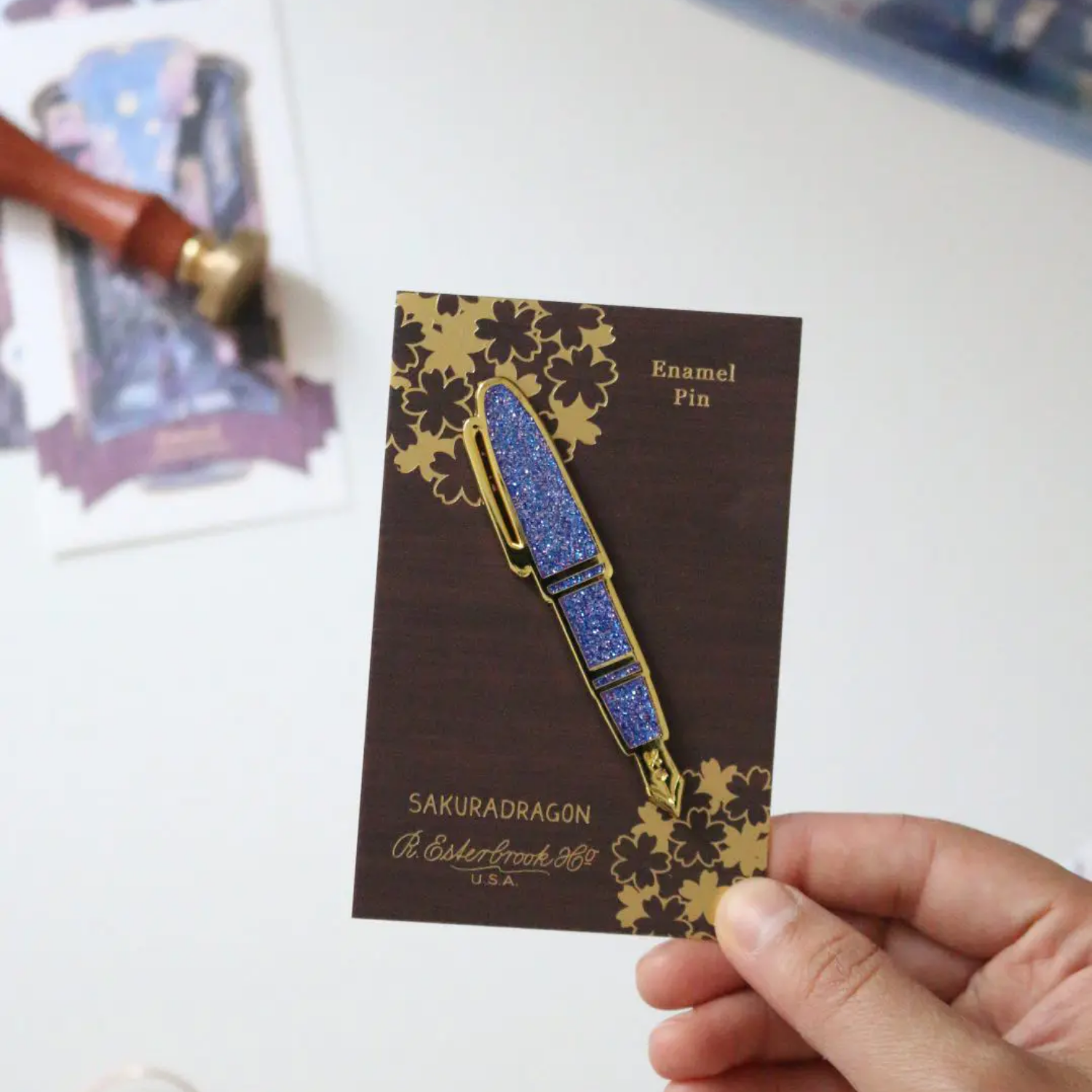 Sakura Street Pen Lapel Pin Esterbrook