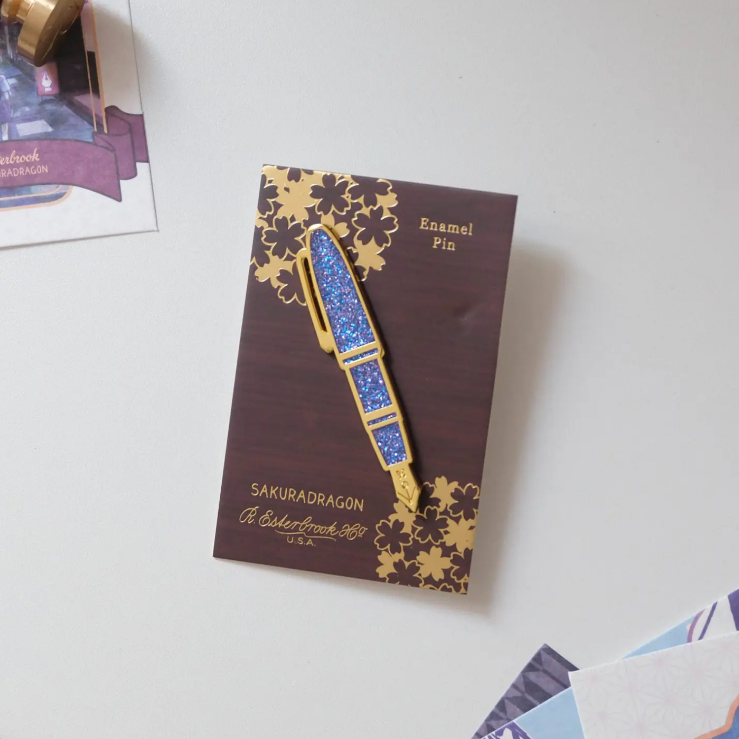 Sakura Street Pen Lapel Pin Esterbrook