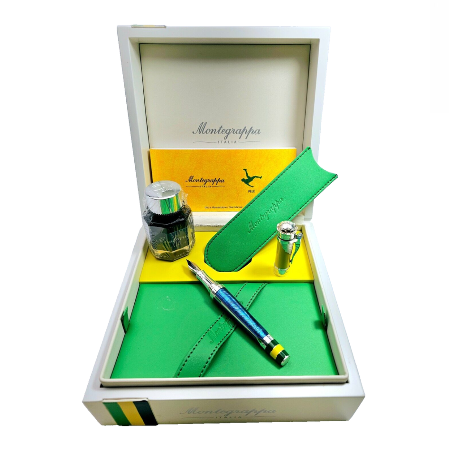 Pluma Fuente Pelé Heritage Silver Montegrappa