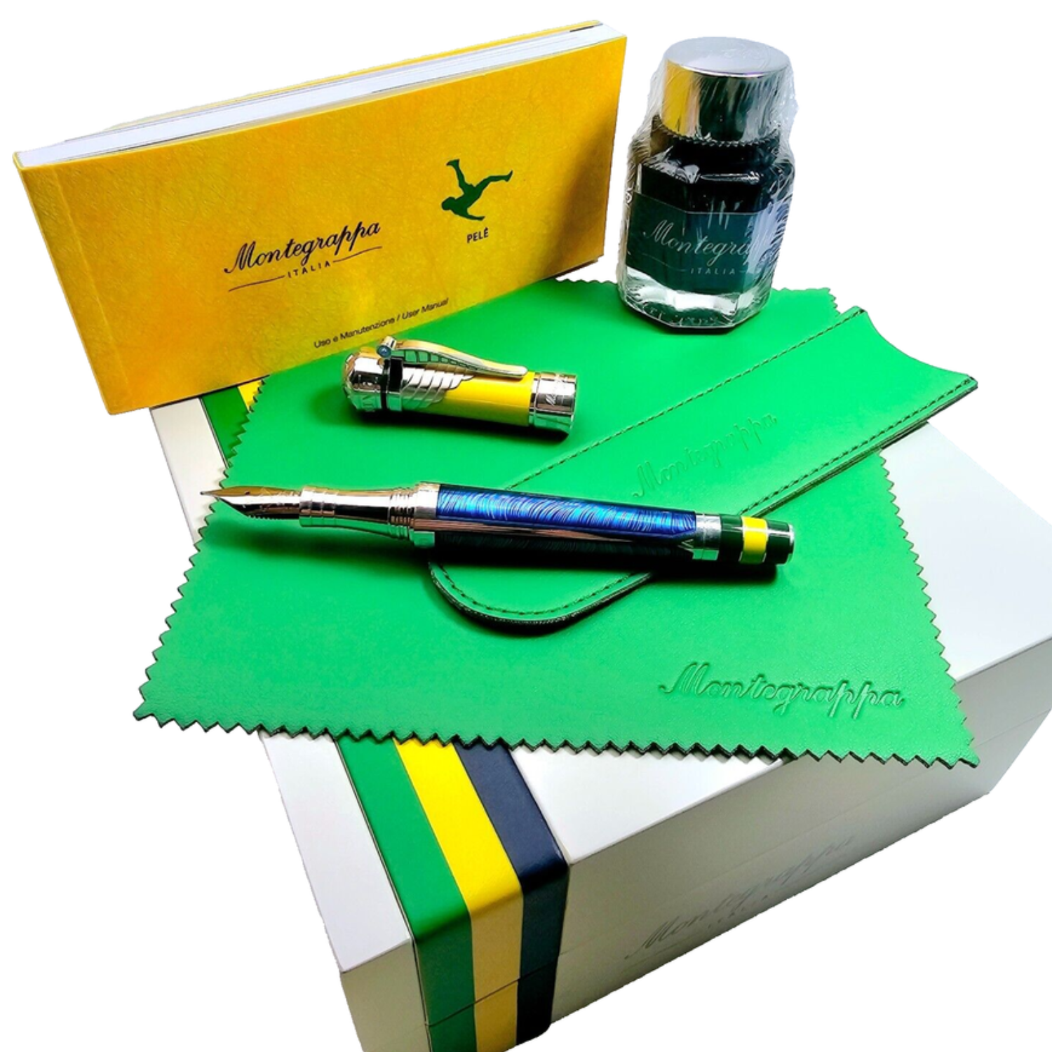 Pluma Fuente Pelé Heritage Silver Montegrappa